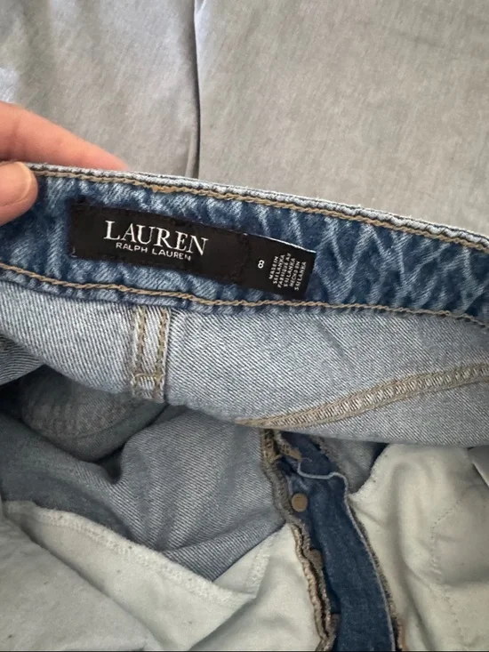 Ralph Lauren Light Blue Wide-Leg Button-Fly Jeans - Picture 3 of 4